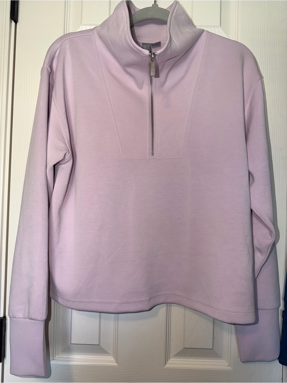 Sweaty Betty Quarter Zip Mock Neck Sweatshirt Pink Size 8